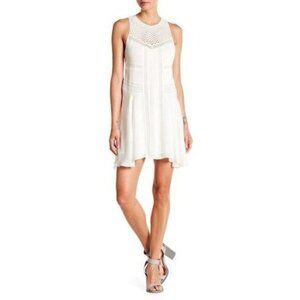 A.L.C. Silk Eggshell White Dress Pleated Crochet Neckline SZ 4 NEW $595